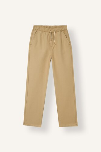 Boy Regular Fit 100% cotton Straight Leg Sand Beige Trousers