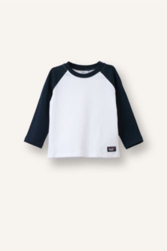 Baby Boys Ecru Oversize Fit Long Sleeve T-Shirt