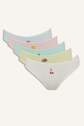 Kadın Açık Mint 5'li Brief Külot