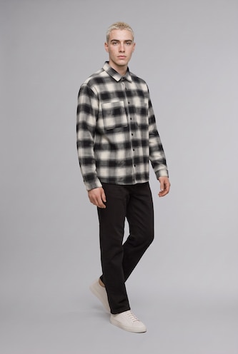 MAN Black Boxy Fit Long Sleeve Shirt