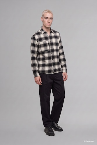 MAN Black Balloon Fit Trousers
