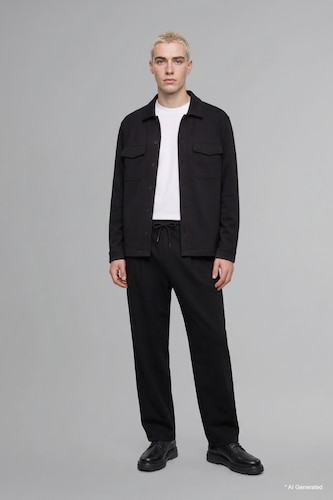 Pantalon large à taille normale