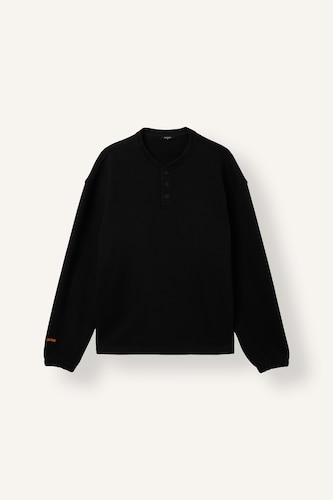 رجال أسود Boxy Fit Printed Sweatshirt