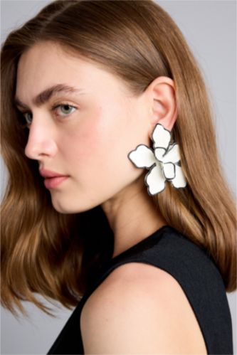 Women White Earring