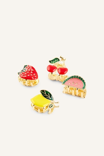 Woman 4-Pack Fruit Hair Clips