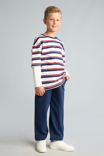 BOYS & TEENS Ecru Boy Long Sleeve 2 Piece Set