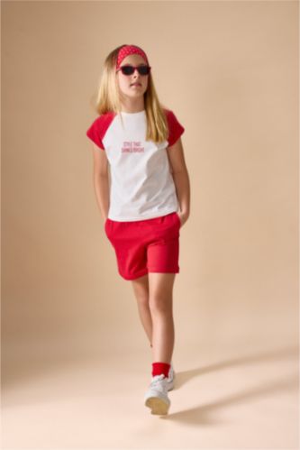 FILLES Rouge Ensemble 2 pièces rouge et blanc imprimé pour fille