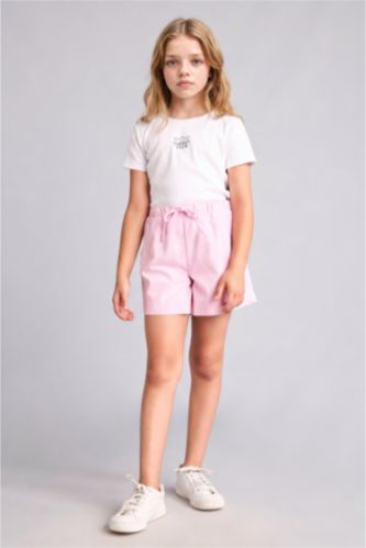 Young Girls - Teen Girls Pink Girl Regular Fit Shorts