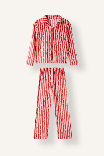 Young Girls - Teen Girls Red 2 piece Regular Fit Knitted Pyjamas
