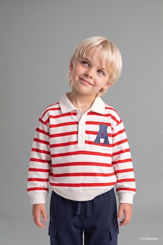 Baby Boy Red 2 piece Oversize Fit Set