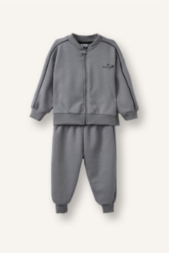 Baby Boys Grey 2 piece Oversize Fit Slogan Set