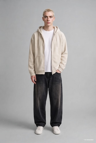 Normal Waist Baggy Fit Trousers