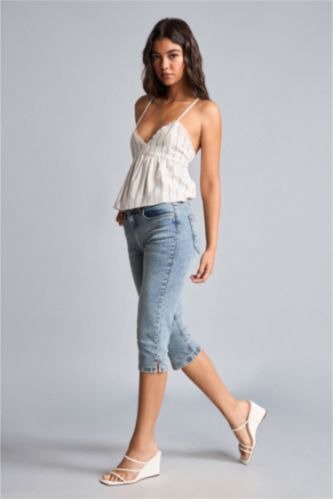 WOMAN Blue Capri
