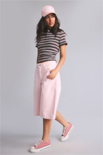 Women Light Pink Bermuda