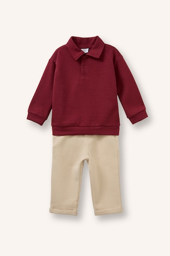 Baby Boy Bordeaux سيت ولادي - قطعتين