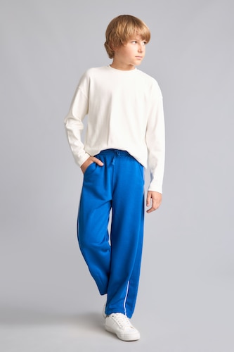 BOYS & TEENS Royal Boy Blue Cotton Barrel Fit Sweatpants