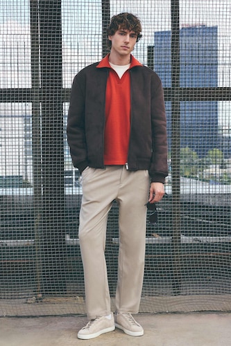 HOMME Beige Pantalon long Coupe droite