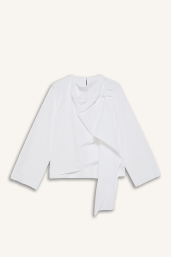 Regular Fit Ecru Voile Long Sleeve Tunic