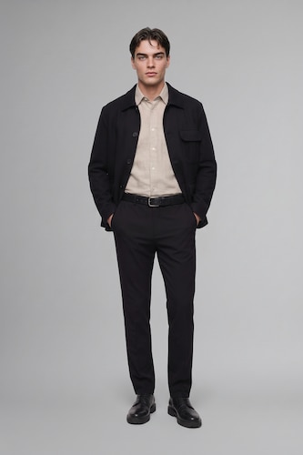 Men Black Regular Fit Trousers