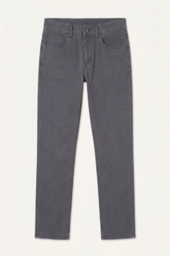 Men Grey Straight Fit Trousers