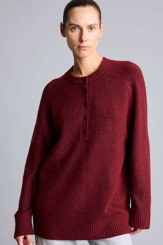 Relaxed Fit Wool Blend Knitted Tunic