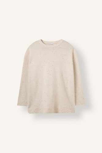 Oversize Wool Blend Basic Knitted Tunic