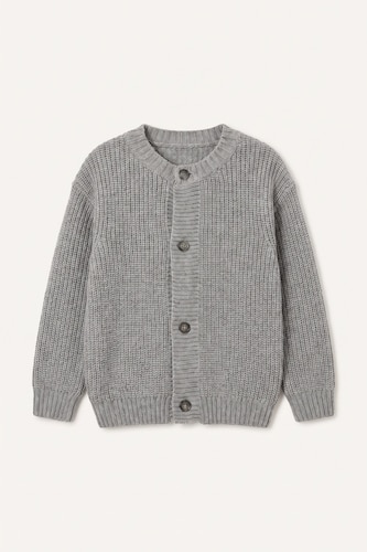 Baby Boy Dark Grey Melange جاكيت ولادي اوفر سايز