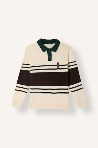 Young Boys - Teen Boys Stone Boy Oversize Fit Polo Collar Pullover