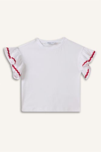 Baby Girls White Short Sleeve T-Shirt