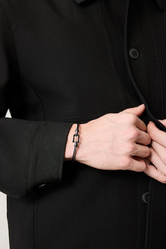 Men Black Boy Black Steel Bracelet