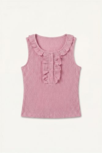 Young Girls - Teen Girls Pink Girl Regular Fit Short Sleeve T-Shirt