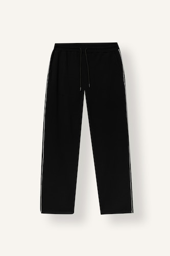 Erkek Siyah Yan Biyeli Relaxed Fit Jogger