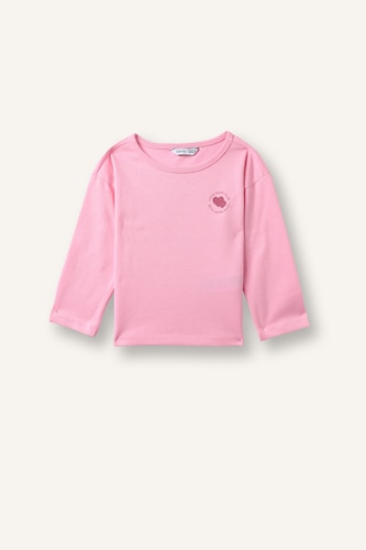 Baby Girls Pink Regular Fit Long Sleeve T-Shirt