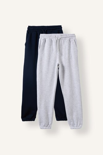 Young Boys - Teen Boys Light Grey Melange Regular Fit Trousers