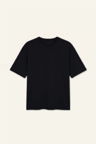 Men Black Relax Fit Short Sleeve T-Shirt