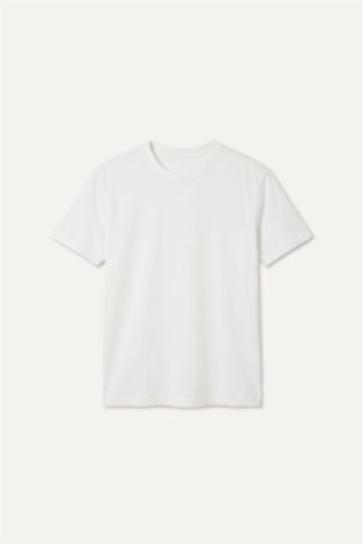 Erkek Ekru Regular Fıt Pike Basic Tişört