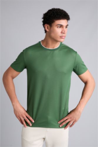 Men Dark Green Standard Fit Short Sleeve T-Shirt