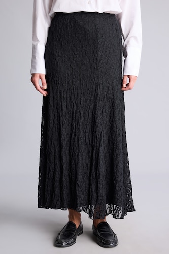 A-Line Midi Lace Detail Skirt