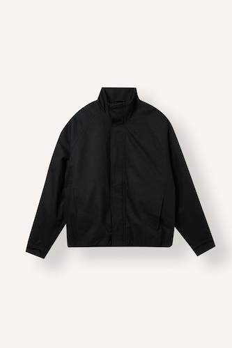 Erkek Siyah Balloon Fit Dik Yaka Mont