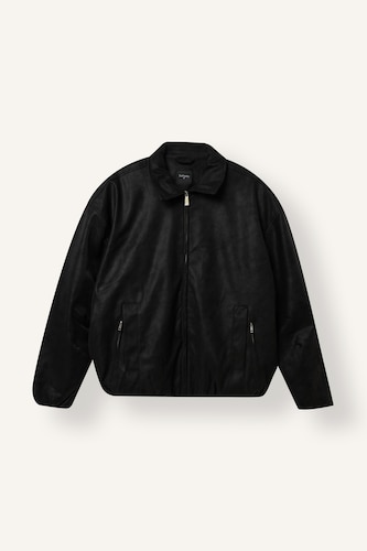 Oversize Polo Collar Zip-Up Jacket