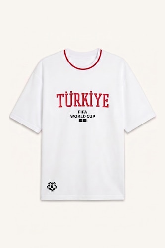 Boxy Fit Crew Neck Printed Short Sleeve T-Shirt