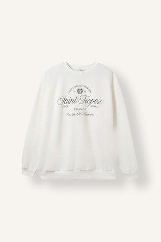 Oversize Printed Heavyweight Sweatshirt