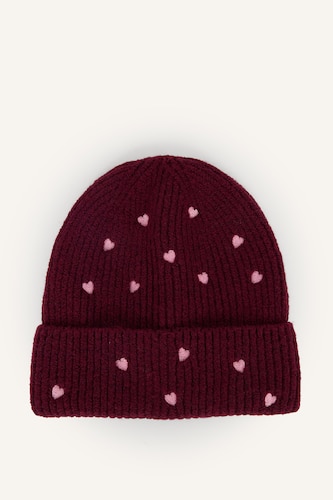 WOMAN Plum Woman Embroidered Beanie