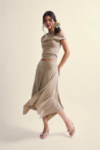 WOMAN Khaki Midi