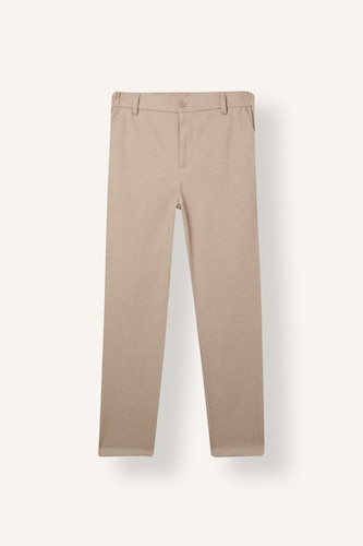 Erkek Bej Melanj Tailored Fit Pantolon