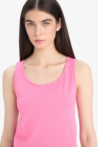 Slim Fit Dar Kesim Basic Düz Yuvarlak Yaka Atlet