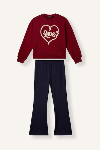 Girl Printed Sweatshirt Leggings 2 Piece Set