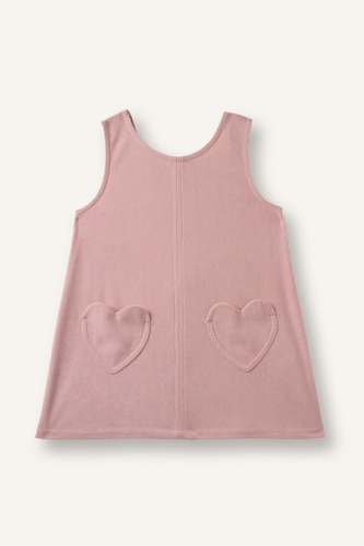 Baby Girls Rose Regular Fit Sleeveless Woven Dress