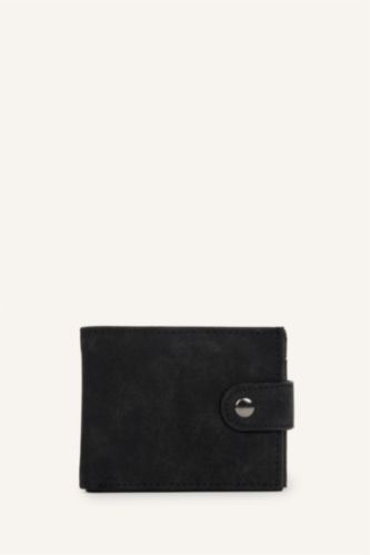 Men Black Man Faux Leather Wallets