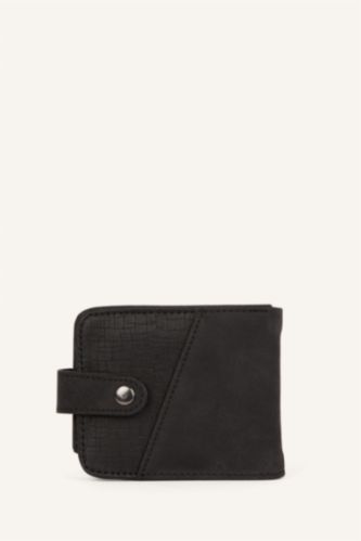 Men Black Man Faux Leather Wallets